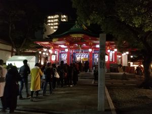 2018年を迎えた直後の大阪・御霊神社の様子